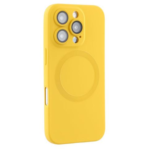 For iPhone 16 Pro Case Compatible with MagSafe Liquid Silicone Phone Cover with Tempered Glass Lens Protector