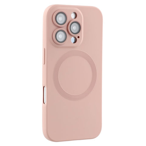 For iPhone 16 Pro Case Compatible with MagSafe Liquid Silicone Phone Cover with Tempered Glass Lens Protector