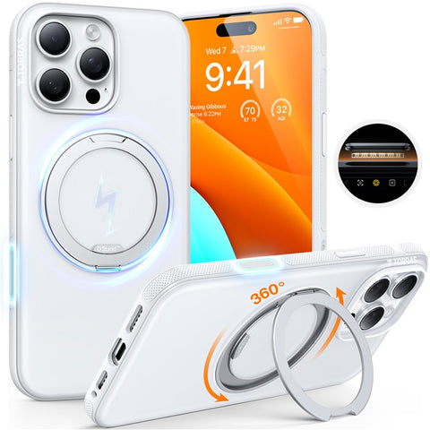 TORRAS Ostand O3 Fitness Series For iPhone 16 Pro Case Compatible with MagSafe TPU PC Kickstand Phone Cover (Amazon Packaging)