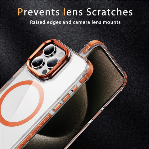 For iPhone 13 Pro Clear Phone Case with Lens Kickstand Cover Compatible with MagSafe