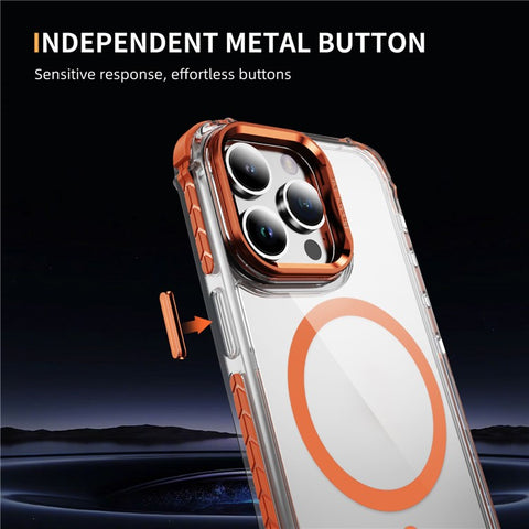 For iPhone 13 Pro Clear Phone Case with Lens Kickstand Cover Compatible with MagSafe