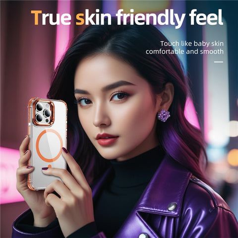 For iPhone 13 Pro Clear Phone Case with Lens Kickstand Cover Compatible with MagSafe