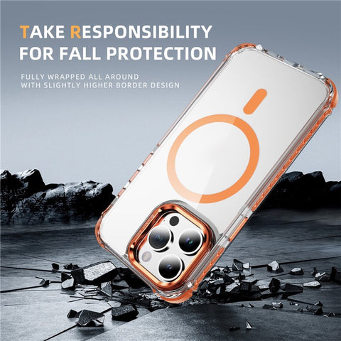 For iPhone 13 Pro Max Clear Phone Case with Lens Kickstand Cover Compatible with MagSafe