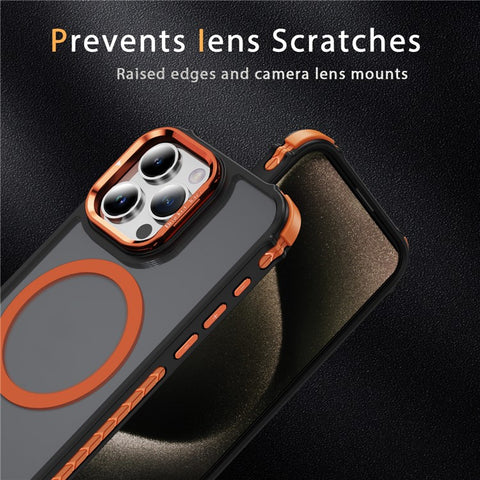 For iPhone 13 Pro Max Case with Lens Kickstand Matte Phone Back Cover Compatible with MagSafe
