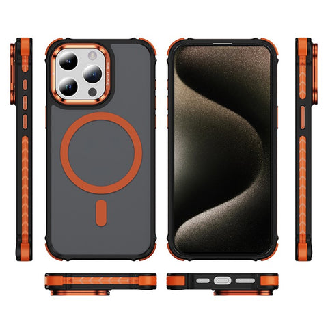 For iPhone 13 Pro Max Case with Lens Kickstand Matte Phone Back Cover Compatible with MagSafe