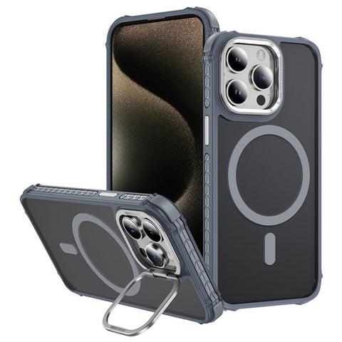 For iPhone 13 Pro Max Case with Lens Kickstand Matte Phone Back Cover Compatible with MagSafe