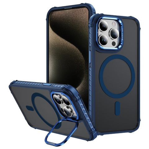 For iPhone 13 Pro Max Case with Lens Kickstand Matte Phone Back Cover Compatible with MagSafe