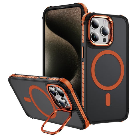 For iPhone 13 Pro Case with Lens Kickstand Matte Phone Back Cover Compatible with MagSafe