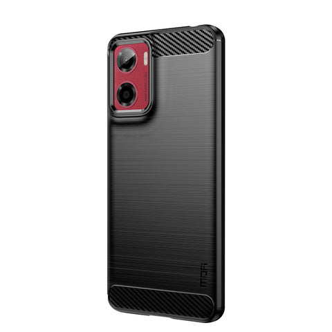 MOFI For Motorola Moto E15 4G / Motorola Moto G05 4G Back Cover  Brushed Texture Carbon Fiber Soft TPU Case