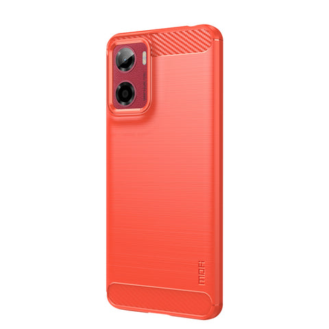 MOFI For Motorola Moto E15 4G / Motorola Moto G05 4G Back Cover  Brushed Texture Carbon Fiber Soft TPU Case