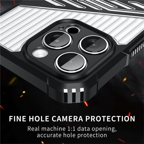 For iPhone 15 Pro Max Case Folding Kickstand PC + TPU Anti Drop Phone Cover