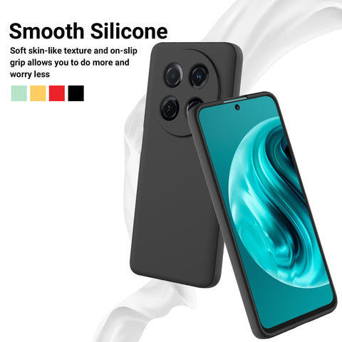 For Huawei nova 13i 4G Liquid Silicone Case Phone Back Cover with Hand Strap