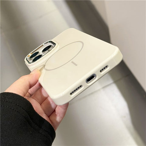 For iPhone 16 Pro Max Case Compatible with MagSafe TPU + PC Scratch Resistant Phone Back Cover with Metal Accents