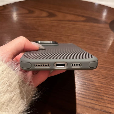 For iPhone 16 Pro Case Compatible with MagSafe PC + TPU Phone Back Cover Carbon Fiber Texture