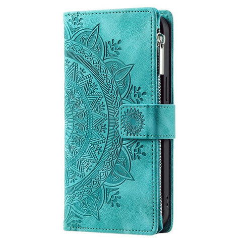 Style 006 For iPhone 17e / 16e Wallet Case PU Leather Phone Cover Mandala Flower Pattern