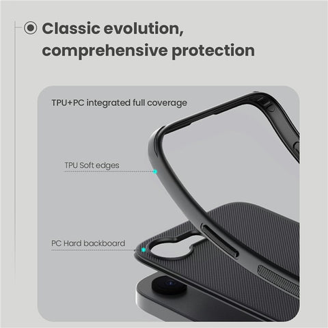 NILLKIN Frosted Shield Pro For iPhone 17e / 16e Case Matte PC + TPU Phone Cover