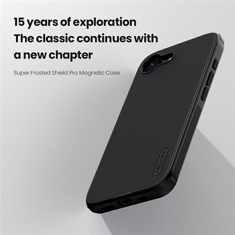 NILLKIN Frosted Shield Pro for iPhone 17e / 16e Magnetic Case PC + TPU Phone Cover