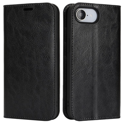 For iPhone 17e / 16e Case Crazy Horse Texture Split Leather Wallet Phone Cover