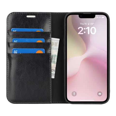For iPhone 17e / 16e Case Crazy Horse Texture Split Leather Wallet Phone Cover