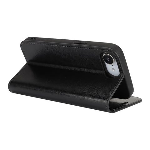 For iPhone 17e / 16e Case Crazy Horse Texture Split Leather Wallet Phone Cover