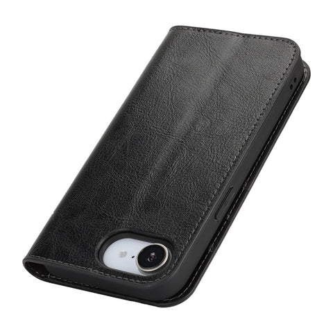 For iPhone 17e / 16e Case Crazy Horse Texture Split Leather Wallet Phone Cover