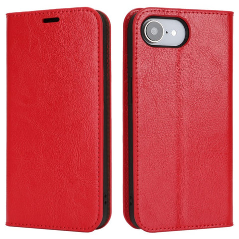 For iPhone 17e / 16e Case Crazy Horse Texture Split Leather Wallet Phone Cover