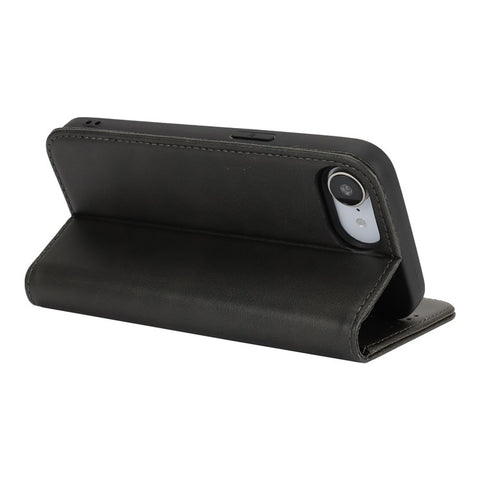 For iPhone 17e / 16e Case PU Leather Calf Textured Magnetic Closing Smart Phone Cover