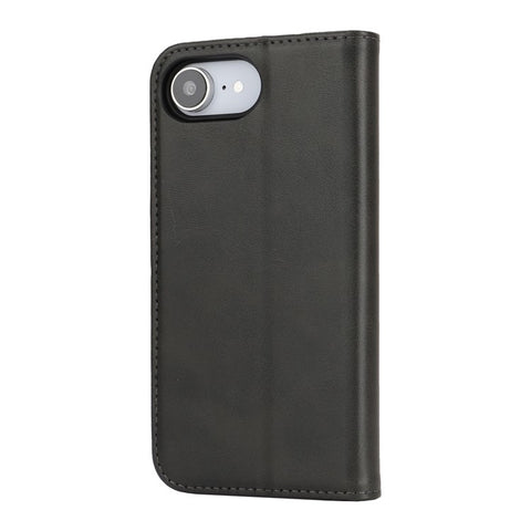 For iPhone 17e / 16e Case PU Leather Calf Textured Magnetic Closing Smart Phone Cover