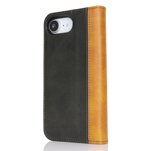 For iPhone 17e / 16e Case Calf Texture 3 Card Slots Color Splicing Leather Phone Cover