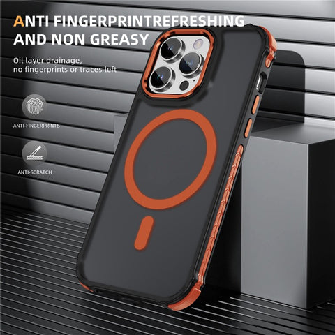 For iPhone 13 Pro Max Case Compatible with MagSafe PC + TPU Skin Feeling Back Cover