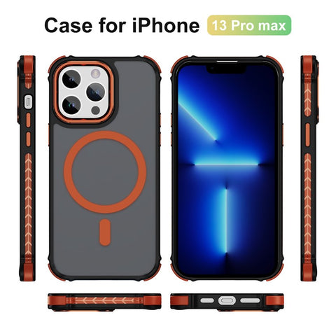 For iPhone 13 Pro Max Case Compatible with MagSafe PC + TPU Skin Feeling Back Cover