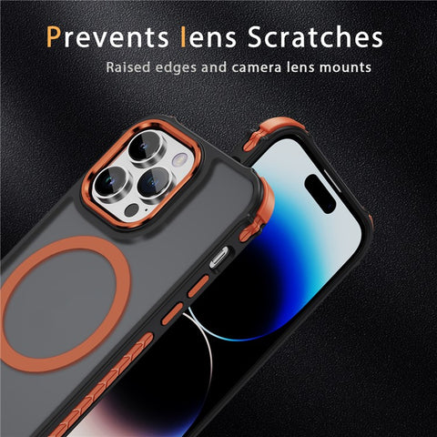 For iPhone 14 Pro Max Case Compatible with MagSafe PC + TPU Skin Feeling Back Cover