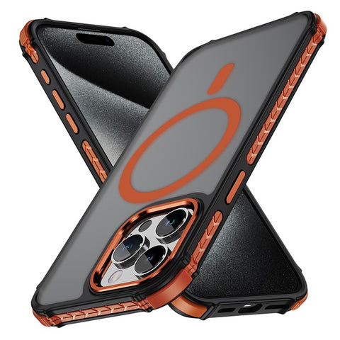 For iPhone 15 Pro Max Case Compatible with MagSafe PC + TPU Skin Feeling Back Cover