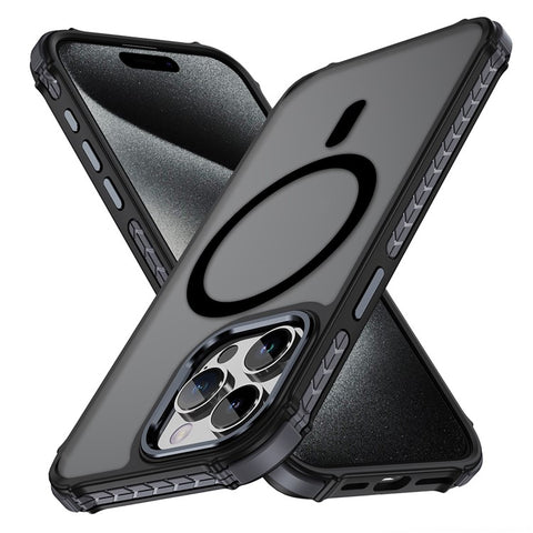 For iPhone 15 Pro Max Case Compatible with MagSafe PC + TPU Skin Feeling Back Cover