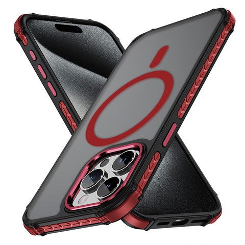 For iPhone 15 Pro Max Case Compatible with MagSafe PC + TPU Skin Feeling Back Cover