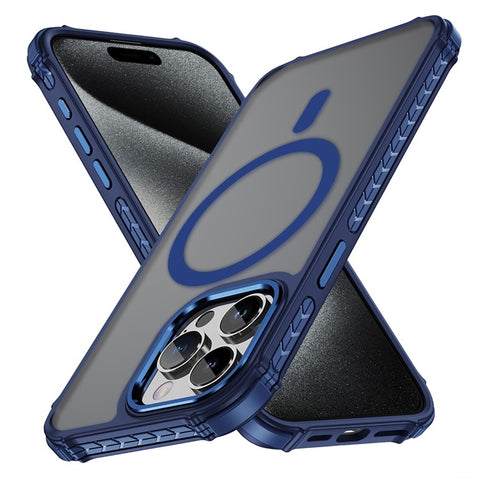 For iPhone 15 Pro Max Case Compatible with MagSafe PC + TPU Skin Feeling Back Cover