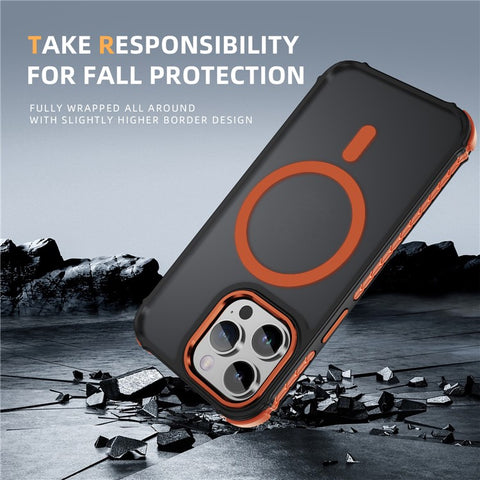 For iPhone 15 Pro Case Compatible with MagSafe PC + TPU Skin Feeling Back Cover