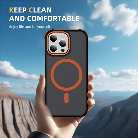 For iPhone 16 Pro Case Compatible with MagSafe PC + TPU Skin Feeling Back Cover