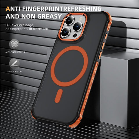For iPhone 16 Pro Case Compatible with MagSafe PC + TPU Skin Feeling Back Cover