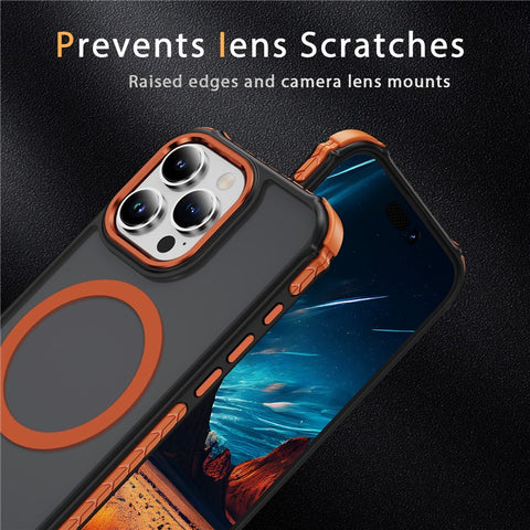 For iPhone 16 Pro Case Compatible with MagSafe PC + TPU Skin Feeling Back Cover