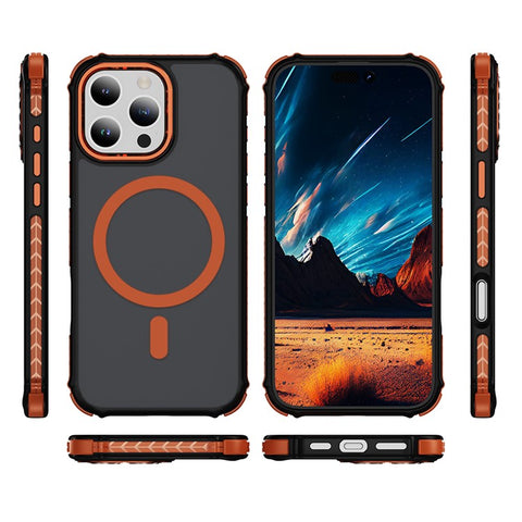 For iPhone 16 Pro Case Compatible with MagSafe PC + TPU Skin Feeling Back Cover