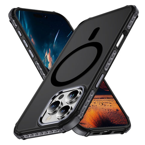 For iPhone 16 Pro Case Compatible with MagSafe PC + TPU Skin Feeling Back Cover