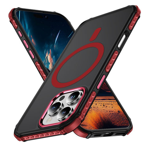 For iPhone 16 Pro Case Compatible with MagSafe PC + TPU Skin Feeling Back Cover