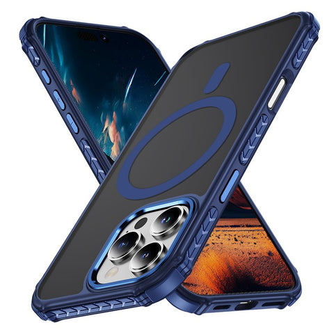 For iPhone 16 Pro Case Compatible with MagSafe PC + TPU Skin Feeling Back Cover