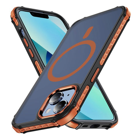 For iPhone 14 / 13 Case Compatible with MagSafe PC + TPU Skin Feeling Back Cover