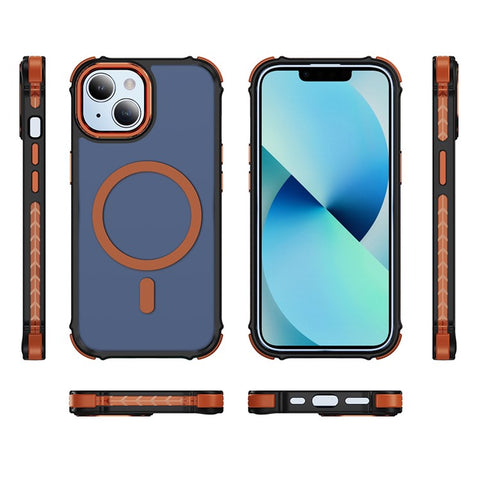 For iPhone 14 / 13 Case Compatible with MagSafe PC + TPU Skin Feeling Back Cover