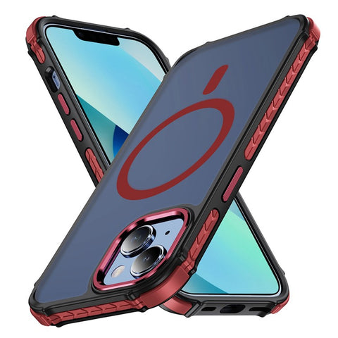 For iPhone 14 / 13 Case Compatible with MagSafe PC + TPU Skin Feeling Back Cover