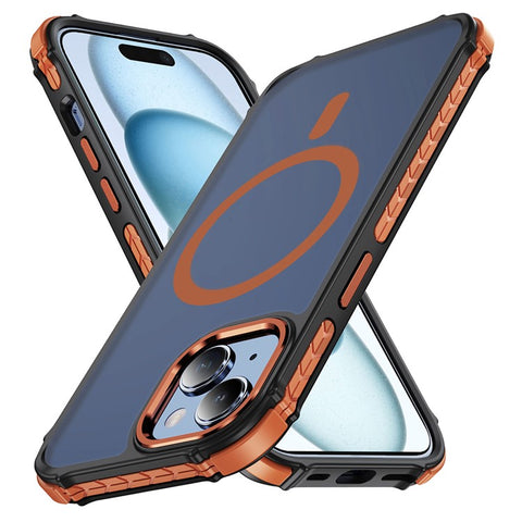 For iPhone 15 Case Compatible with MagSafe PC + TPU Skin Feeling Back Cover