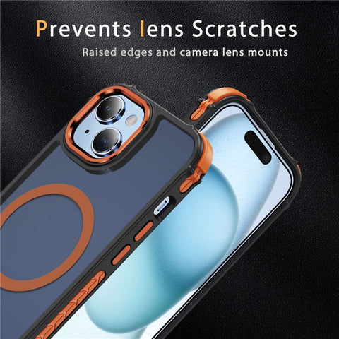 For iPhone 15 Case Compatible with MagSafe PC + TPU Skin Feeling Back Cover