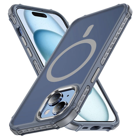 For iPhone 15 Case Compatible with MagSafe PC + TPU Skin Feeling Back Cover